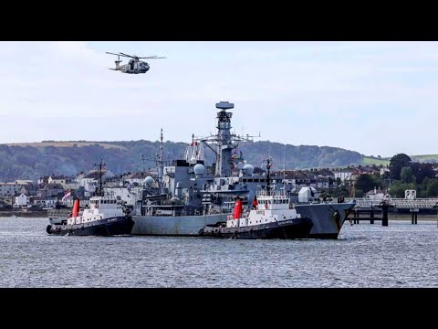 Royal Navy's advanced Type 23 frigate HMS Northumberland returns home after North Atlantic operation