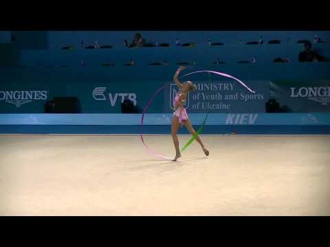 Kudryavtseva Yana (RUS)  ribbon (1st attempt) World Championships RG 2013 Qual