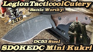 SDOKEDC Mini Kukri EDC in DC53 Steel https://amzn.to/49DNkIL