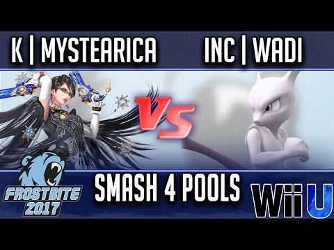 Frostbite 2017 SMASH 4 POOLS - k | Mystearica (Bayonetta) vs InC | WaDi (Mewtwo)