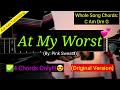 At My Worst - Pink Sweat$ (Super Easy Chords)😍 | (Plucking and Original Version)