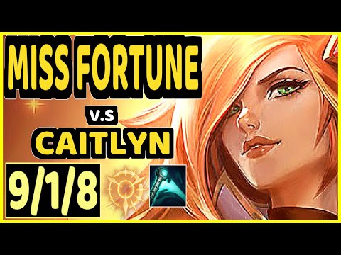 KLAUS (MISS FORTUNE) vs CAITLYN - 9/1/8 KDA BOTTOM ADC CHALLENGER GAMEPLAY - BR