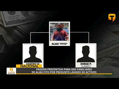 Prisión preventiva para seis familiares de alias Fito por presunto lavado de activos