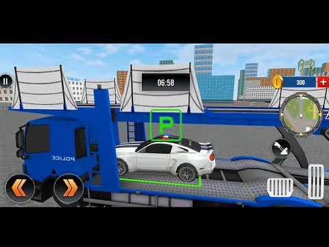 US Police Car Transporter Game: Man Drive And Transport Cargo Airplane Ship - Android iOS Gameplay