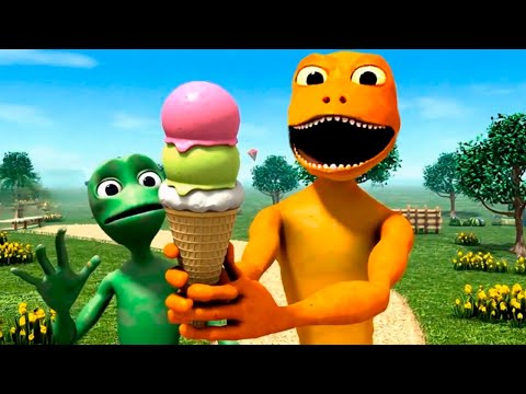 Dame Tu Cosita and Patila Eating Ice Cream | Funny Alien Animation