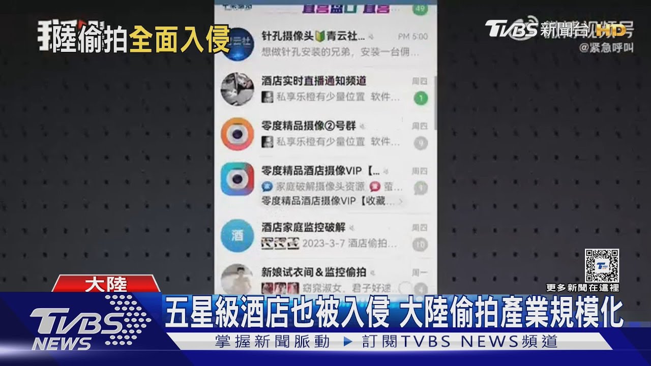 恐怖!大陸偷拍全面入侵 訂閱加密群組可看針孔影像「即時轉播」