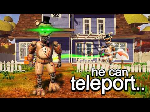 FNAF but Freddy can TELEPORT in Hello Neighbor 😭