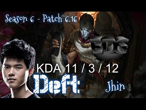 EDG Deft JHIN vs SIVIR ADC - Patch 6.16 KR Ranked | League of Legends