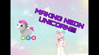 Making NEON UNICORN! (Dream Pet) Roblox, Adopt Me!