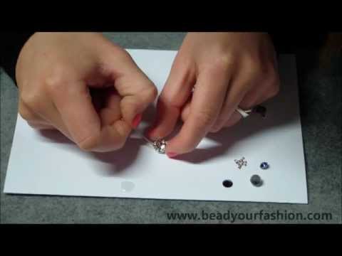 Jewelry making -- Technique 8: How to glue/fix pointed backs and flat backs into/to settings