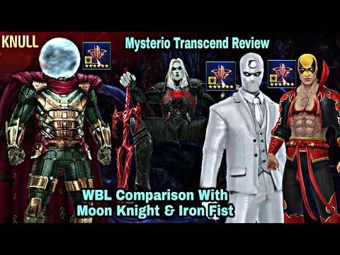 Mysterio Transcend Review & WBL Comparison With Moon Knight & Iron Fist - Marvel Future Fight