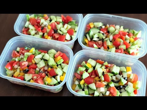 매끼 식사에 꼭 추가해요! 혈당 내리고 포만감 높혀주는 쉬라즈샐러드 만들기 다이어트 밀프렙 토마토 오이 샐러드 레시피