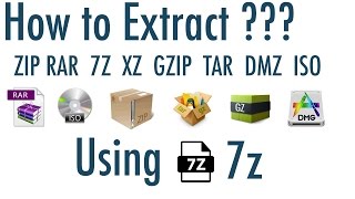 How to extract ZIP, RAR, 7Z, XZ, BZIP2, GZIP, TAR, DMZ, ISO ... files using 7z software