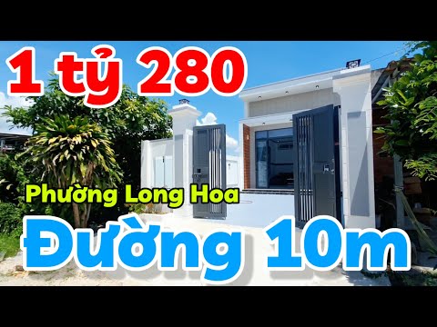 Nhà mới xây 1 tỷ 280 triệu có sân đậu xe đường 10m gần Chợ Cẩm Giang QL22B phường Long Hoa Tây Ninh