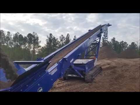 Edge ts65 track stacking conveyor - stockpiling asphalt sand