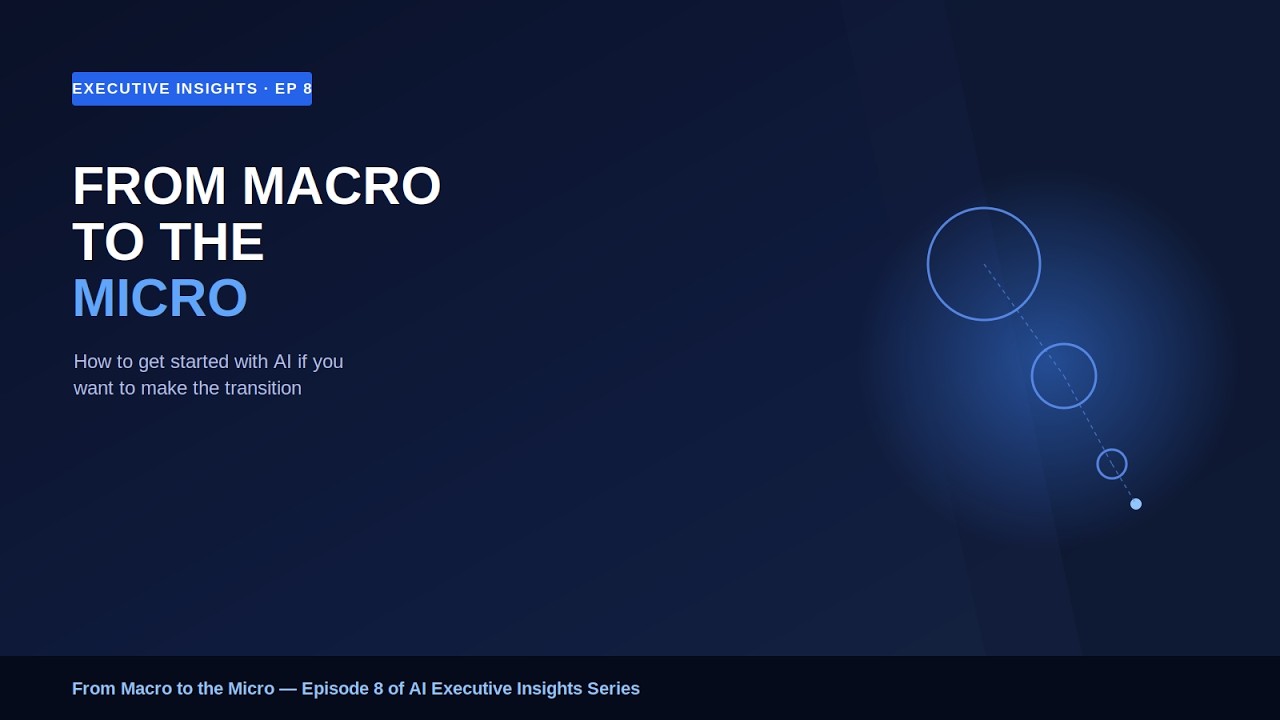 From Macro to the Micro: How to Get Started with AI If You Want to Make the Transition