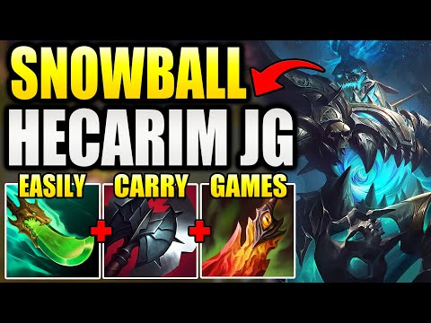 HOW TO PLAY HECARIM JUNGLE & EASILY SNOWBALL ANY GAME YOU PLAY.