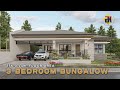 3 Bedroom Bungalow HOUSE DESIGN | 136 sqm. | Exterior & Interior Animation