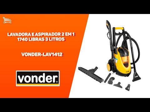 Lavadora e Aspirador 2 em 1 1740 Libras 3 Litros 110V VONDER-LAV1412 - Vídeo