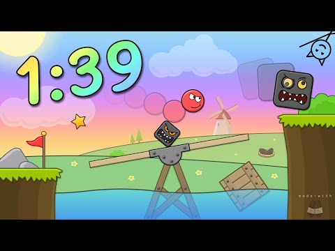 Red Ball 4 Volume 1 Speedrun in 1:39.700 (WR)
