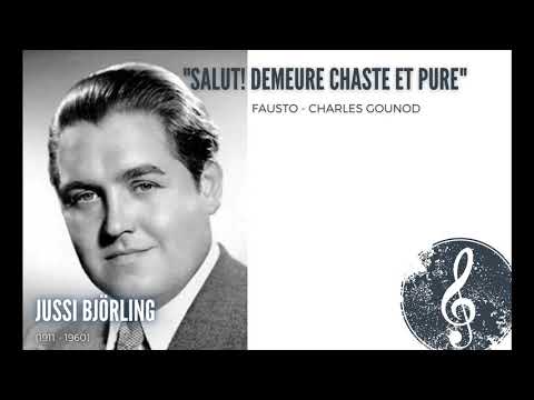"Salut! Demeure chaste et pure" Faust, C. Gounod - Jussi Björling (with score!) 1080p HD
