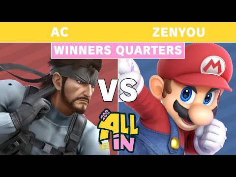 2GG All In - AC (Snake) Vs Zenyou (Mario) Winners Quarters - Smash Ultimate