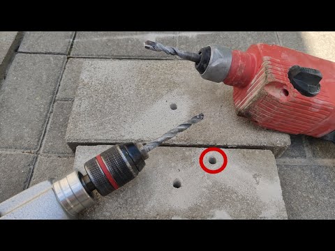 Loch in Pflasterstein/Gehwegplatte bohren - so machst du es richtig