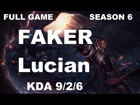 SKT T1 Faker - Lucian vs Ezreal - ADC - Full Game