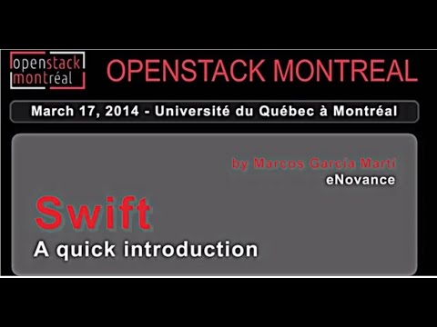 Openstack Swift Storage Quick Introduction Montereal