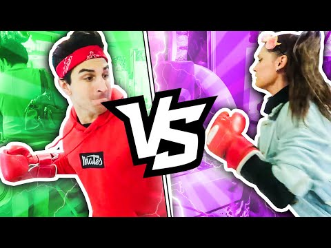 #3 SASCHINA Challenge in the arcade! Animate Klaus and Sabri, who can hit harder?