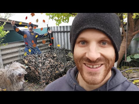 A diófalevél komposztálható és mutatom hogyan! + komposztáló építés