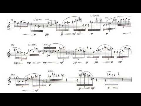 Elliott Carter - Changes for Guitar (1983) (Score video)