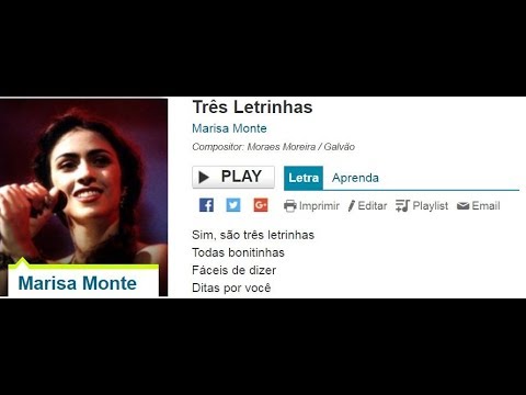 Três Letrinhas - Marisa Monte