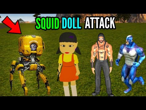 squid doll attack || rope hero vice town || pagal gamerz
