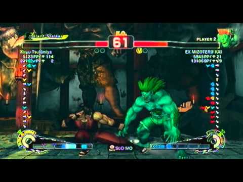 SSF4 AE 2012: Kiryu Tsukimiya(Guy) Vs. EX Mizoteru Kai(Blanka)