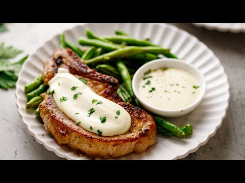 Easy Keto Pork Chops with Cheese Sauce