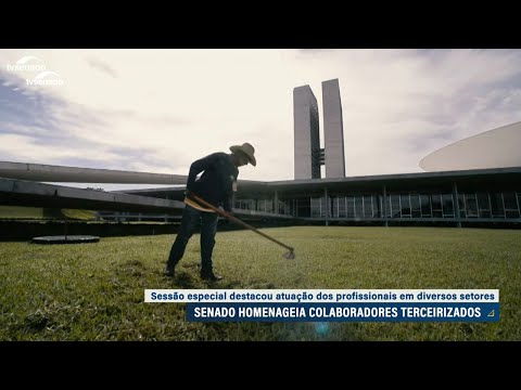 Profissionais terceirizados do Senado são homenageados em sessão especial