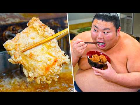 10,000 Calorie Sumo Wrestler Diet?! Sweet & Sour Chicken, Tempura & Meatball Soup🔥