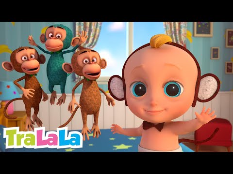 Cinci maimuțel🎵 Cântece Vesele pentru Copii - Colaj TraLaLa cu Melodii Educative 🌈