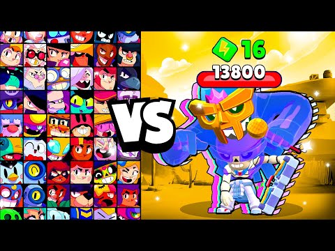 DJ POCO vs ALL BRAWLERS! With 16 POWER-UPs! | Brawl Stars