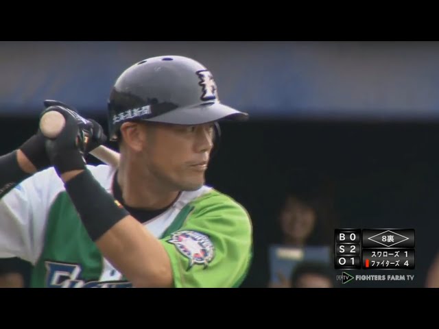 【ファーム】球場からは温かい拍手!! ファイターズ・飯山が鎌ヶ谷での最終打席!! 2017/10/1 F-S(ファーム)