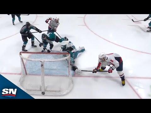 Alex Ovechkin Finds Loose Puck For Career No. 910 vs. Sharks