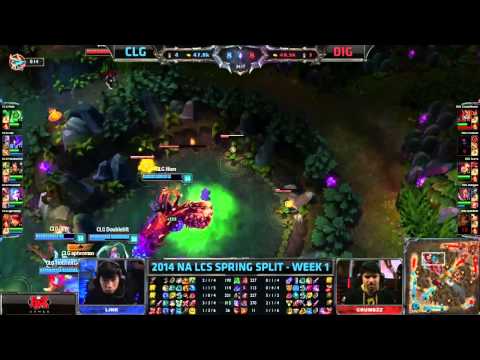 NA LCS S4 Spring W1D1: CLG vs Dignitas Highlights