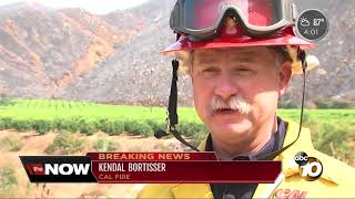 Rangeland Fire breaks out in Ramona