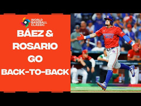Javy Báez and Eddie Rosario go BACK-TO-BACK for Team Puerto Rico!