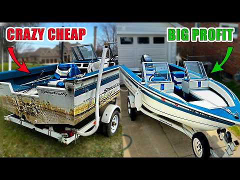 I Bought a $600 Boat and Made it Look Brand-New! (Full Fix & Flip)