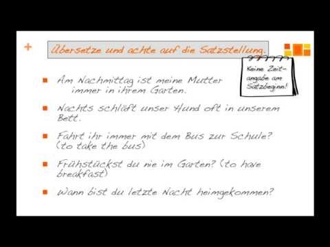 Der Satzbau im Englischen / word order / Übungen Teil 2