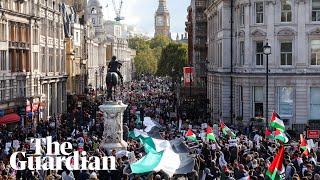 [問卦] 倫敦爆發大規模挺巴示威遊行，啥水平