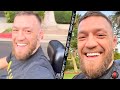 ME LEG WAS FRACTURED BEFORE FIGHT - CONOR MCGREGOR ROLLING THRU LA IN SCOOTER TALKS RECOVERY