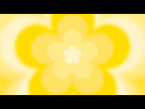 4K 1 Hour Y2K Aesthetic Background Video Aura Yellow Flower Tunnel Screensaver Lightning Mood Light